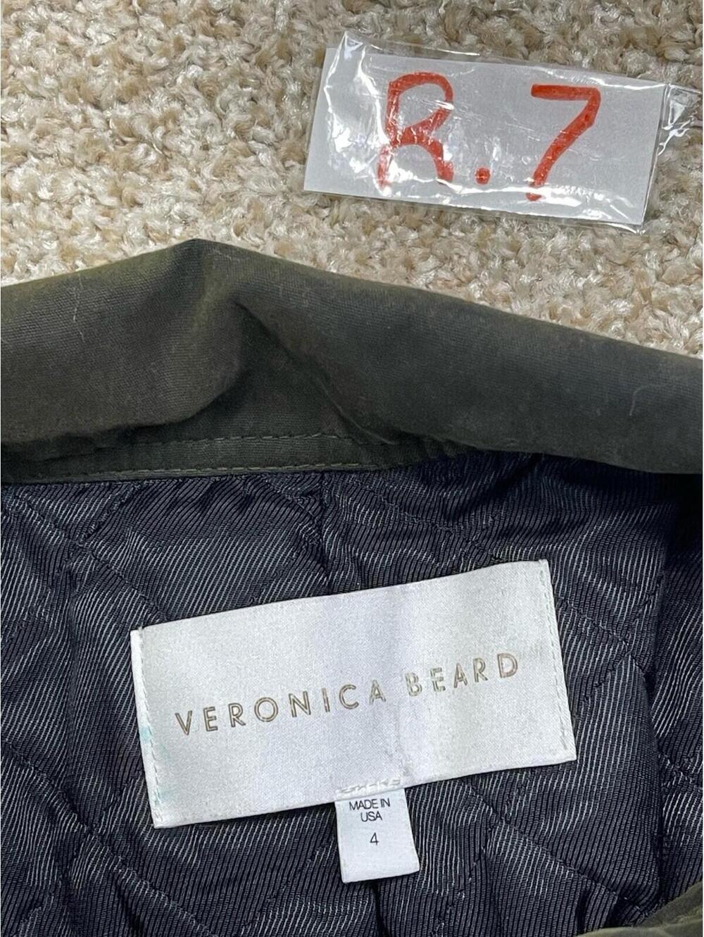 Veronica Beard Utility Jacket Women's Size 4 Military Army Green Made In USA - Picture 9 of 9